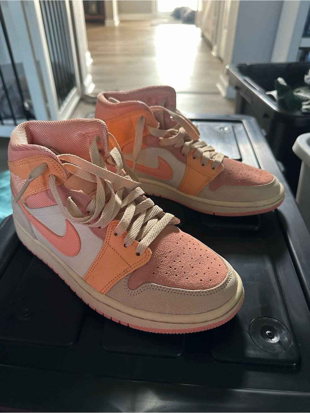 Nike Women’s High-Top Sneakers in Pink & Peach